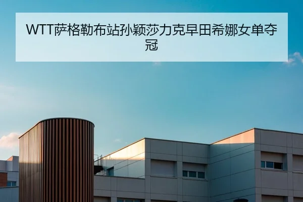 WTT萨格勒布站孙颖莎力克早田希娜女单夺冠